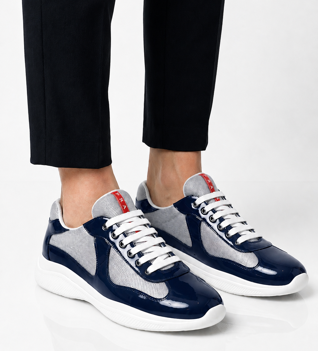 Prada Navy America’s Cup Sneakers
