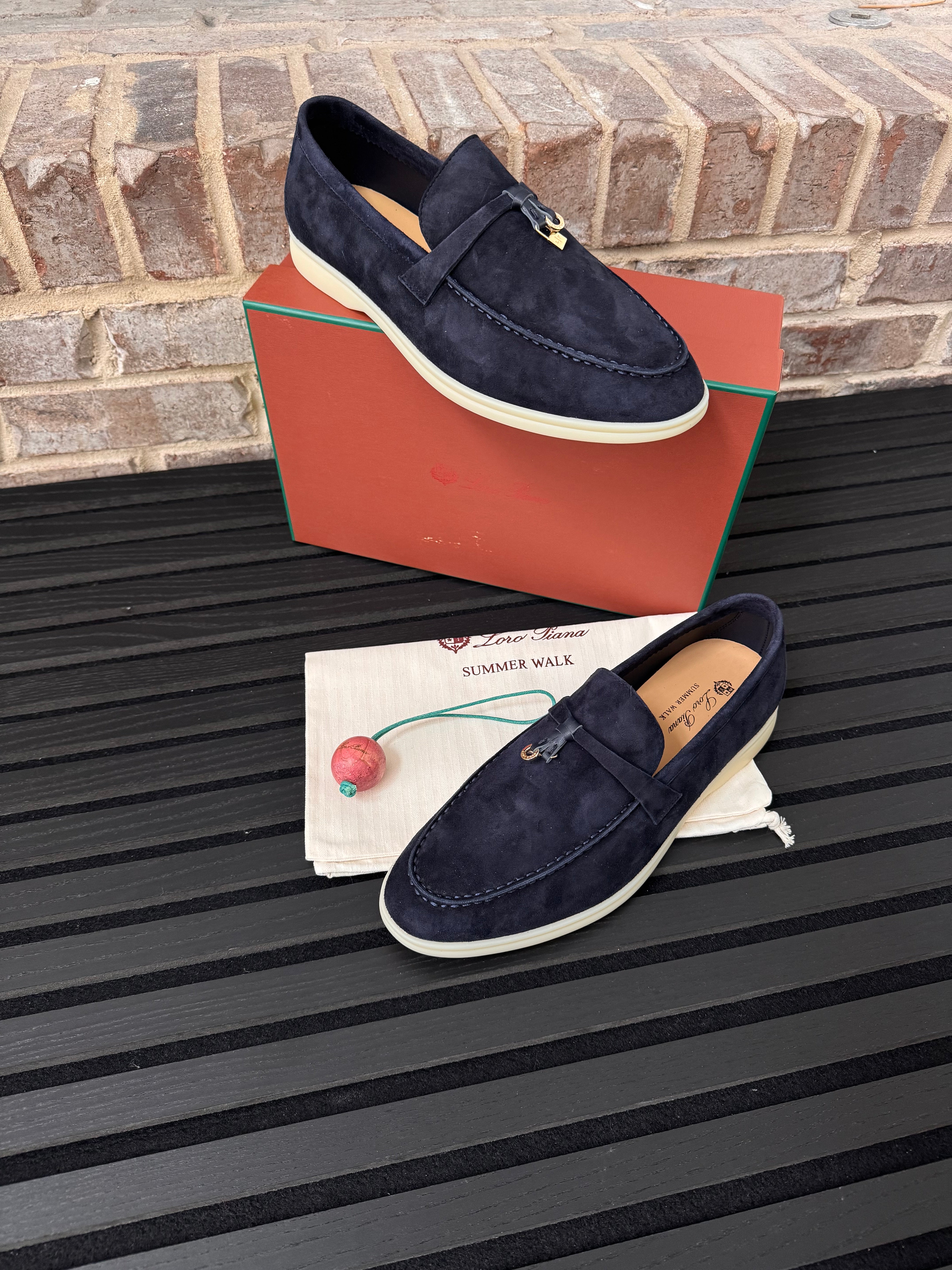 Loro Piana Summer Walk Suede Loafers