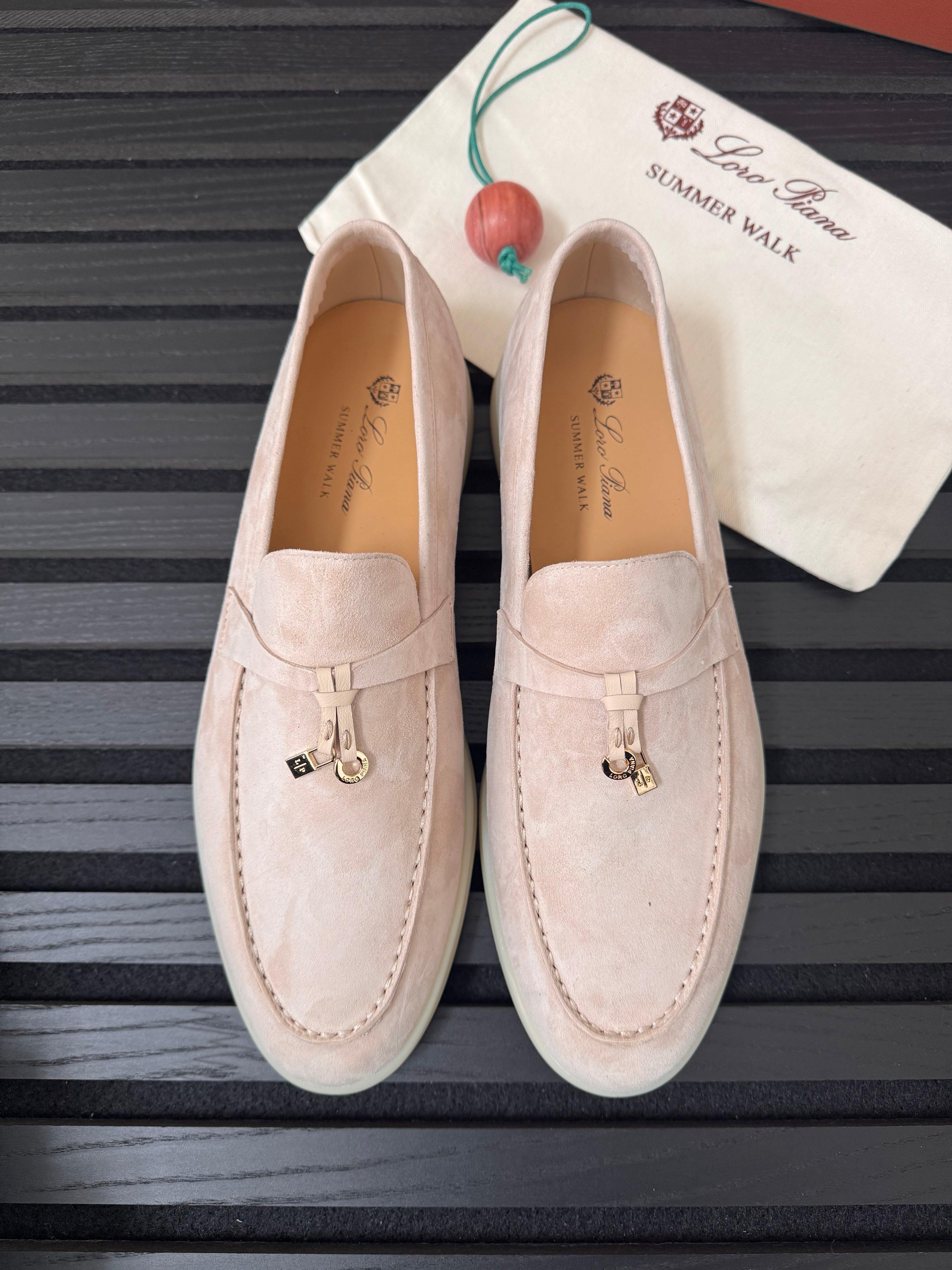 Loro Piana Summer Walk Suede Loafers