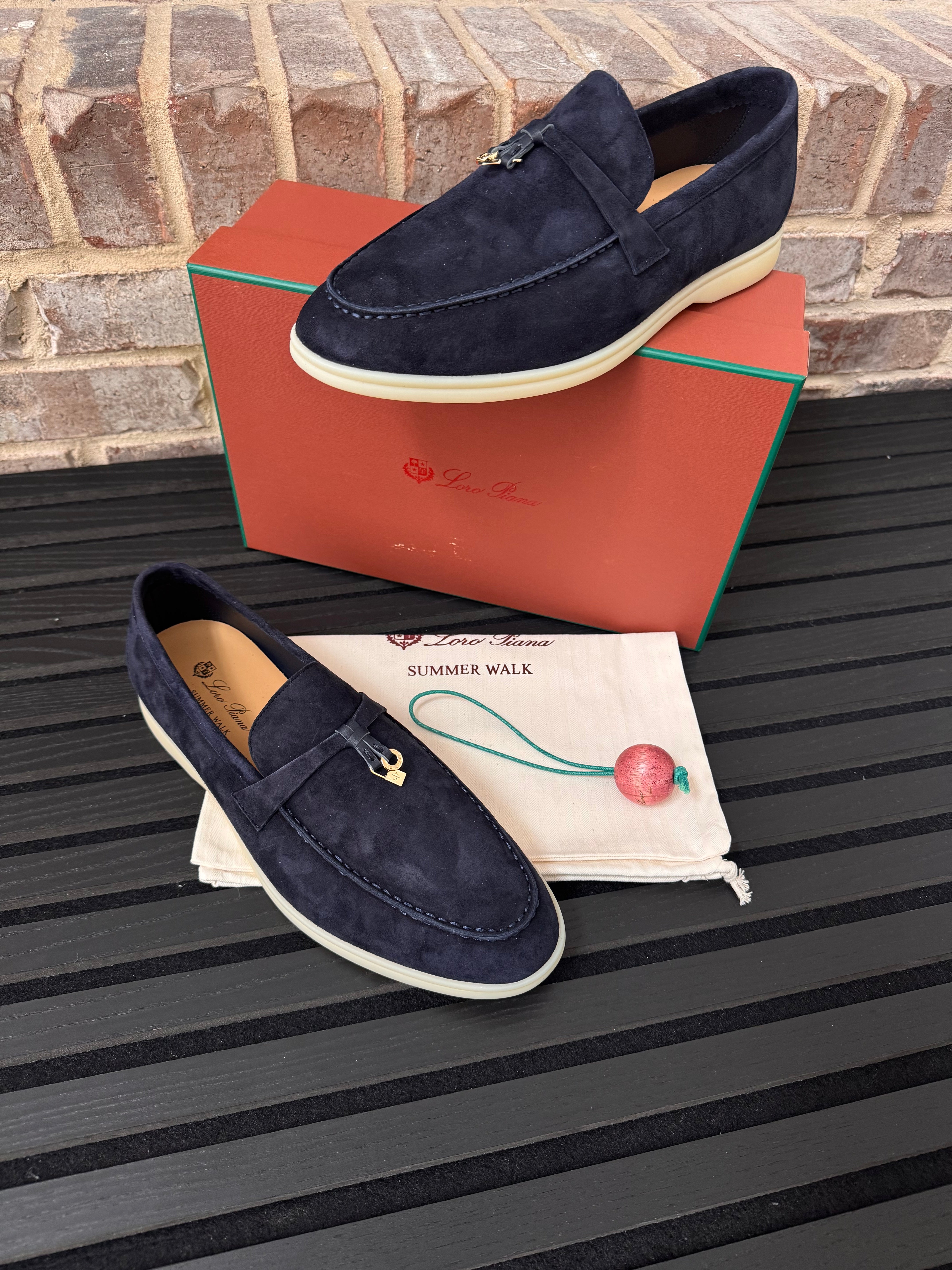 Loro Piana Summer Walk Suede Loafers