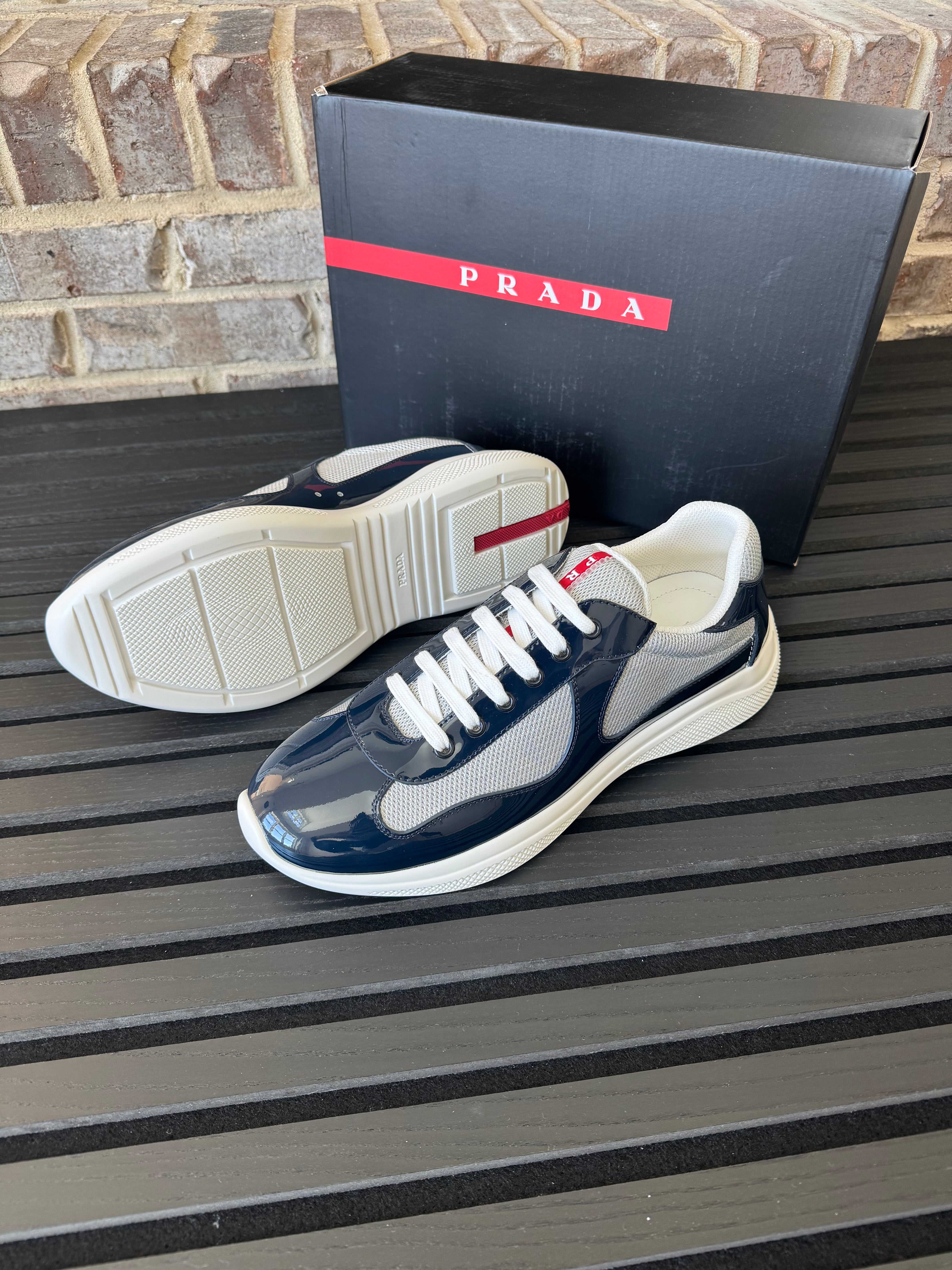 Prada Navy America’s Cup Sneakers