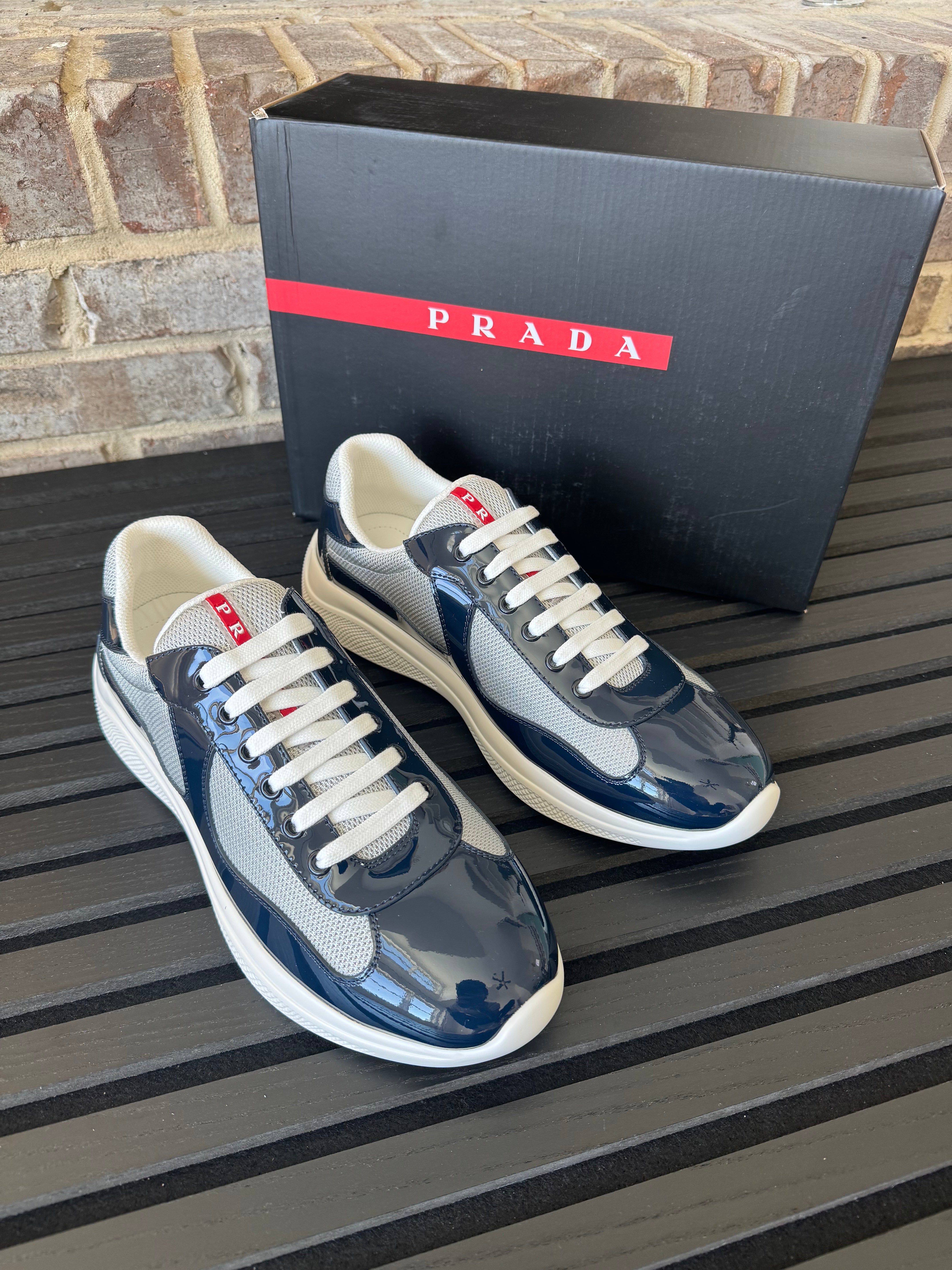 Prada Navy America’s Cup Sneakers