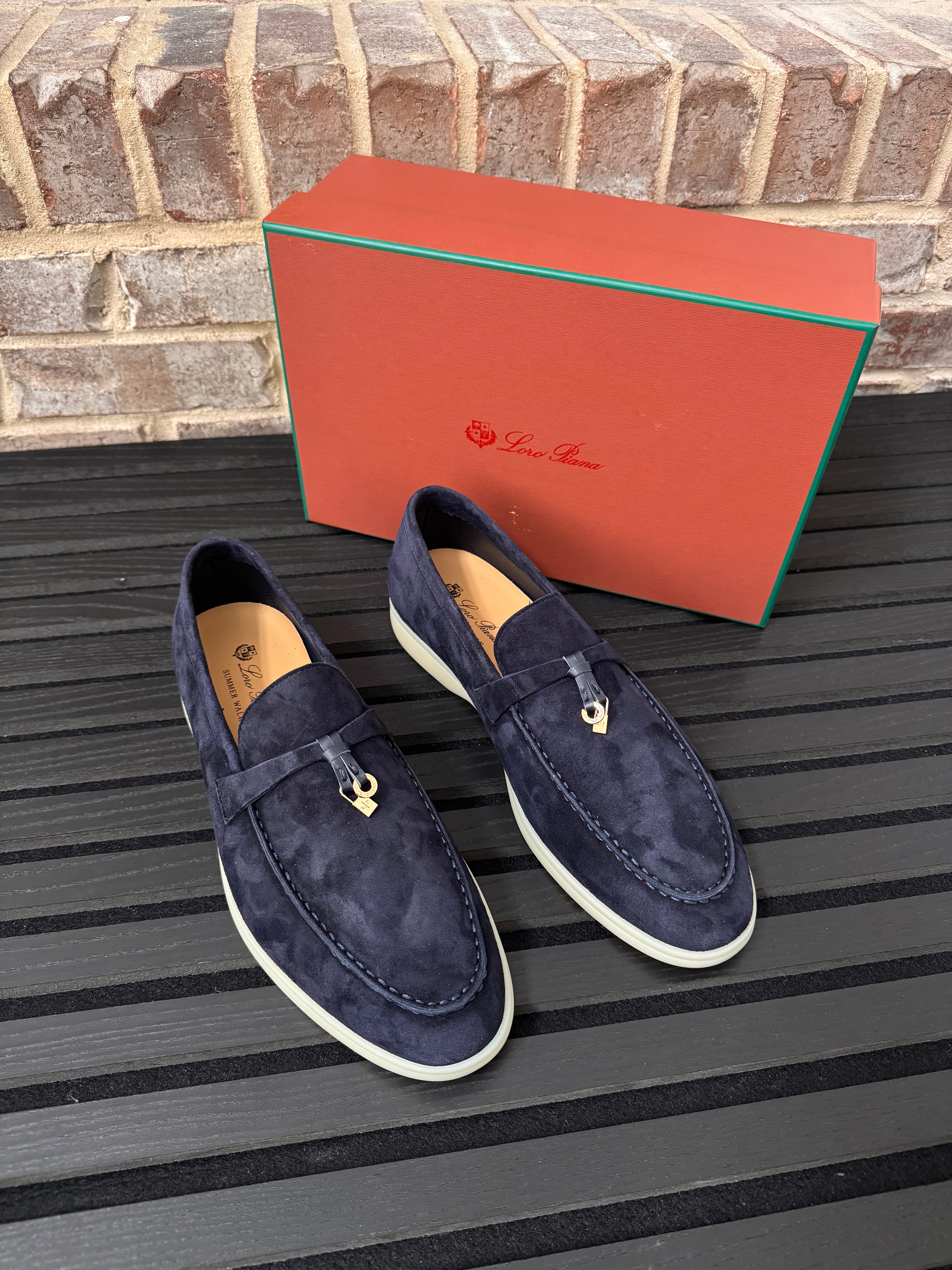 Loro Piana Summer Walk Suede Loafers