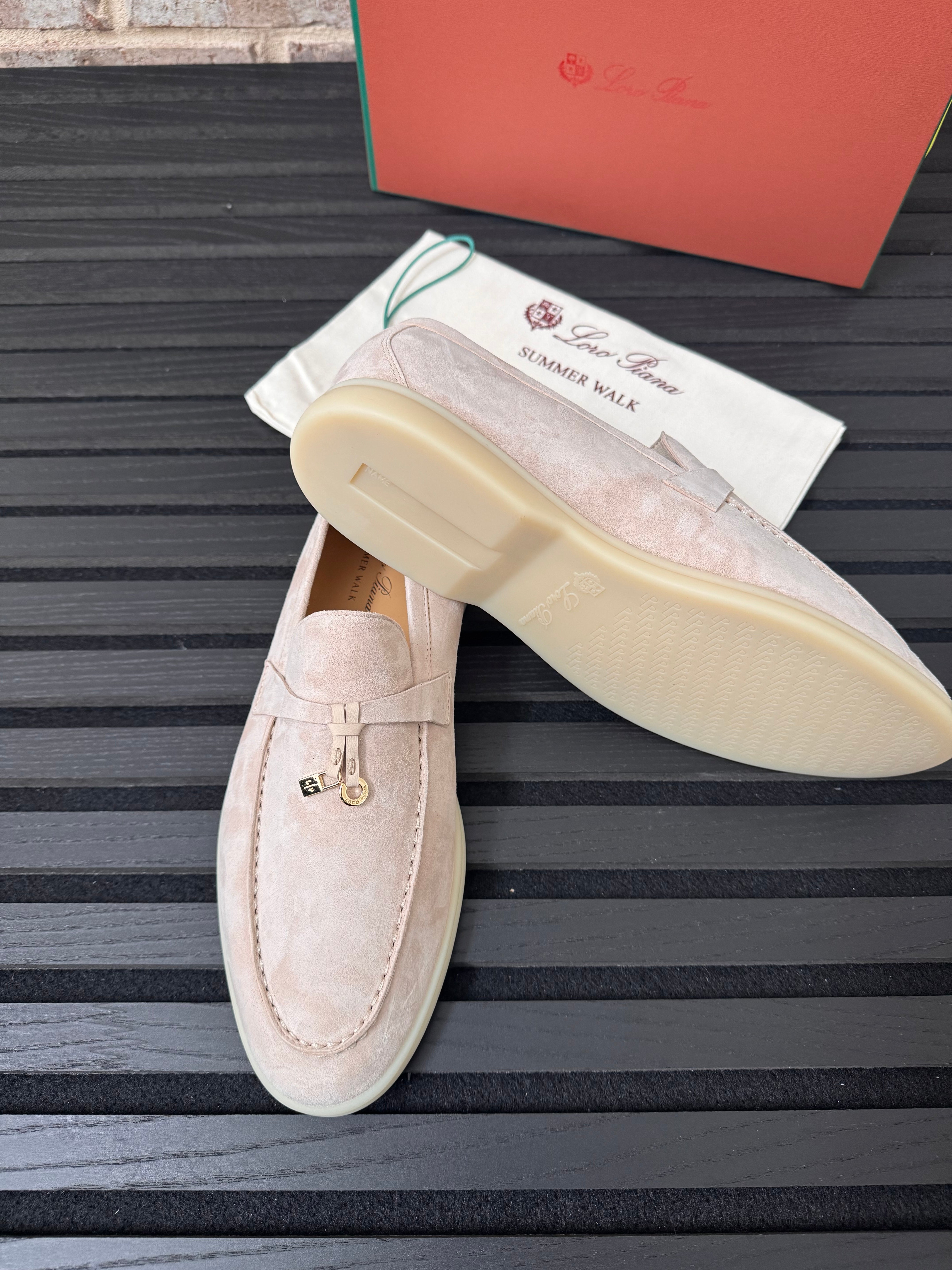 Loro Piana Summer Walk Suede Loafers