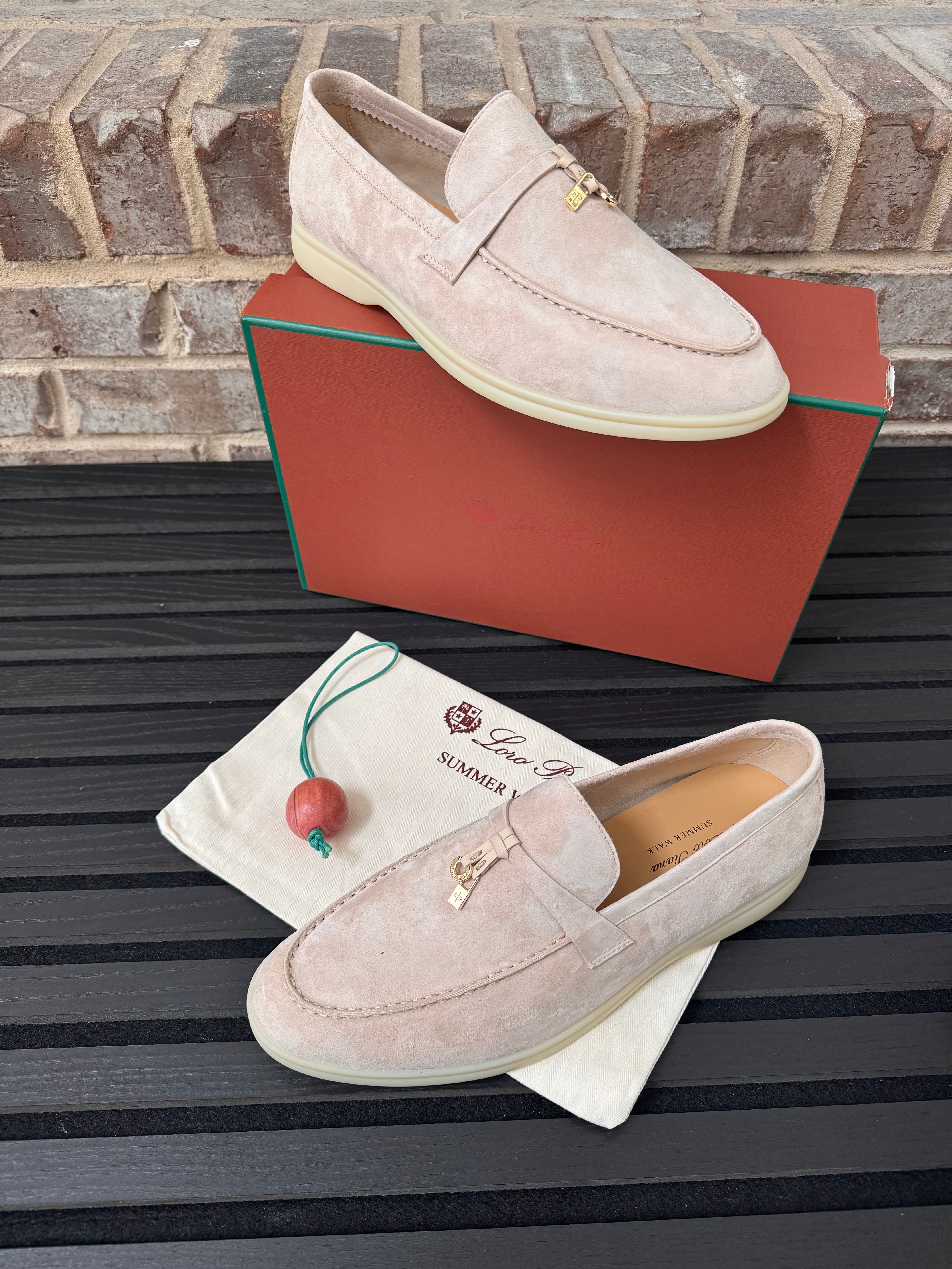 Loro Piana Summer Walk Suede Loafers