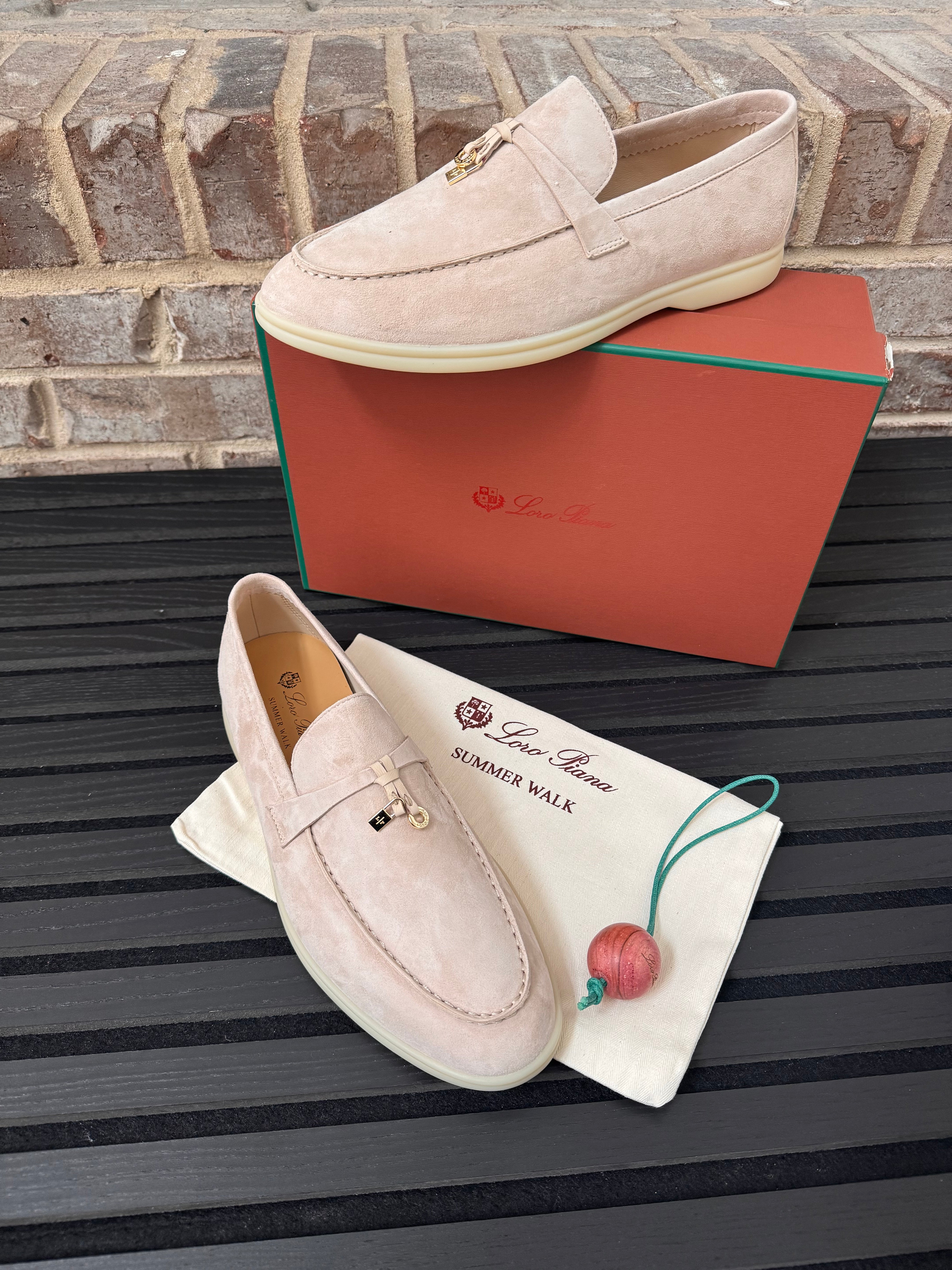 Loro Piana Summer Walk Suede Loafers