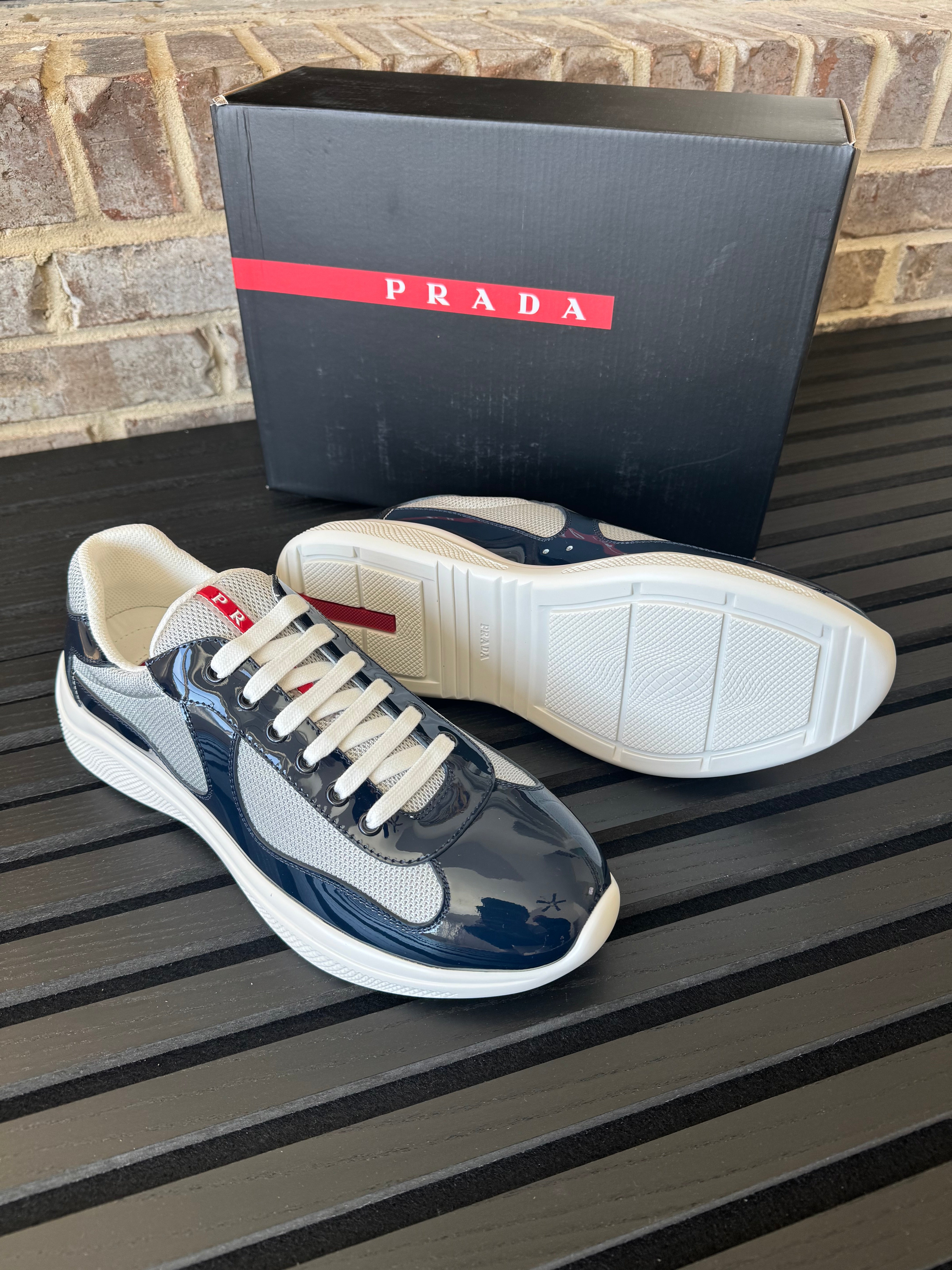 Prada Navy America’s Cup Sneakers