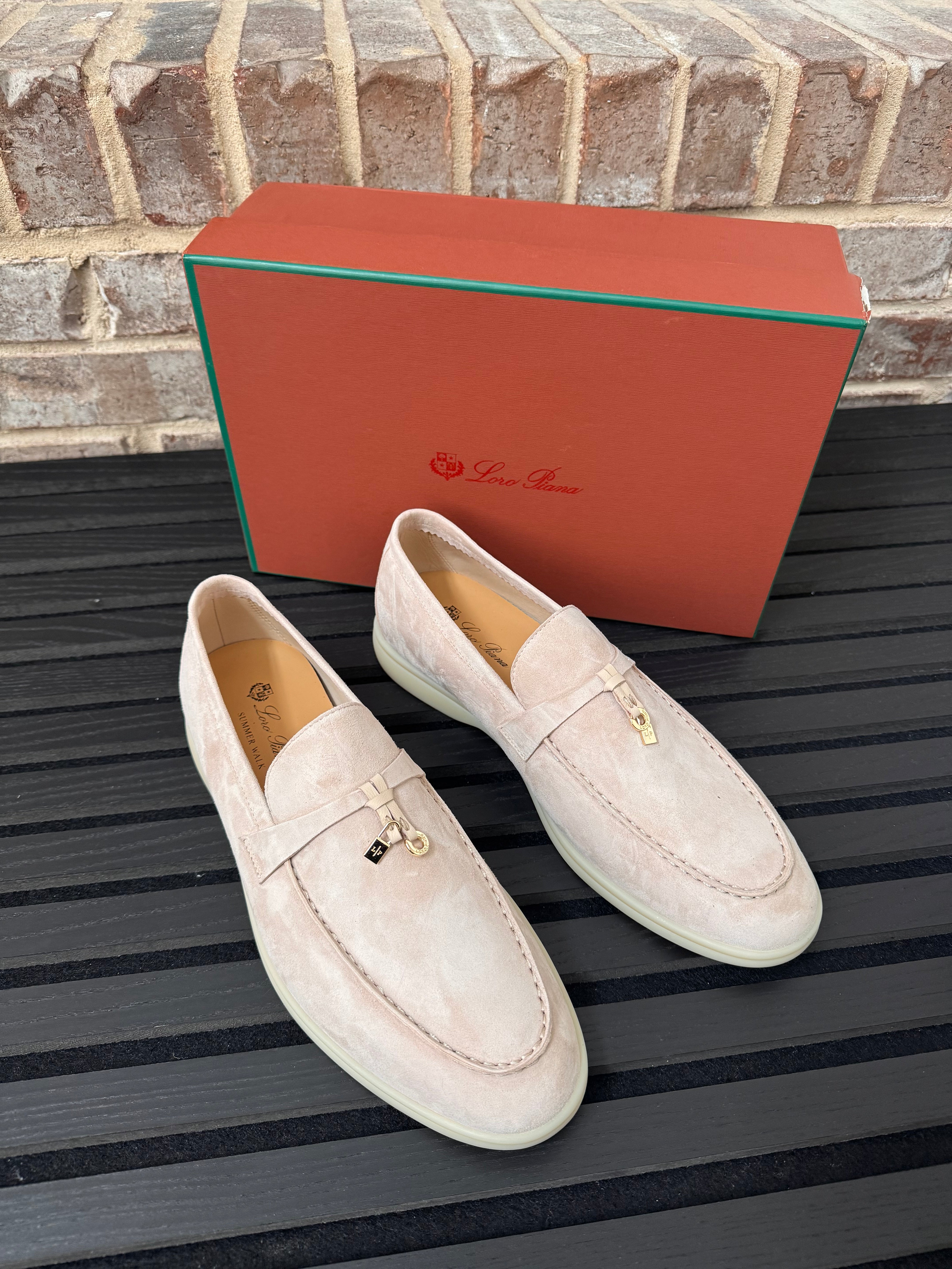 Loro Piana Summer Walk Suede Loafers