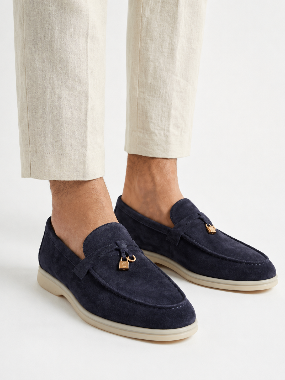 Loro Piana Summer Walk Suede Loafers