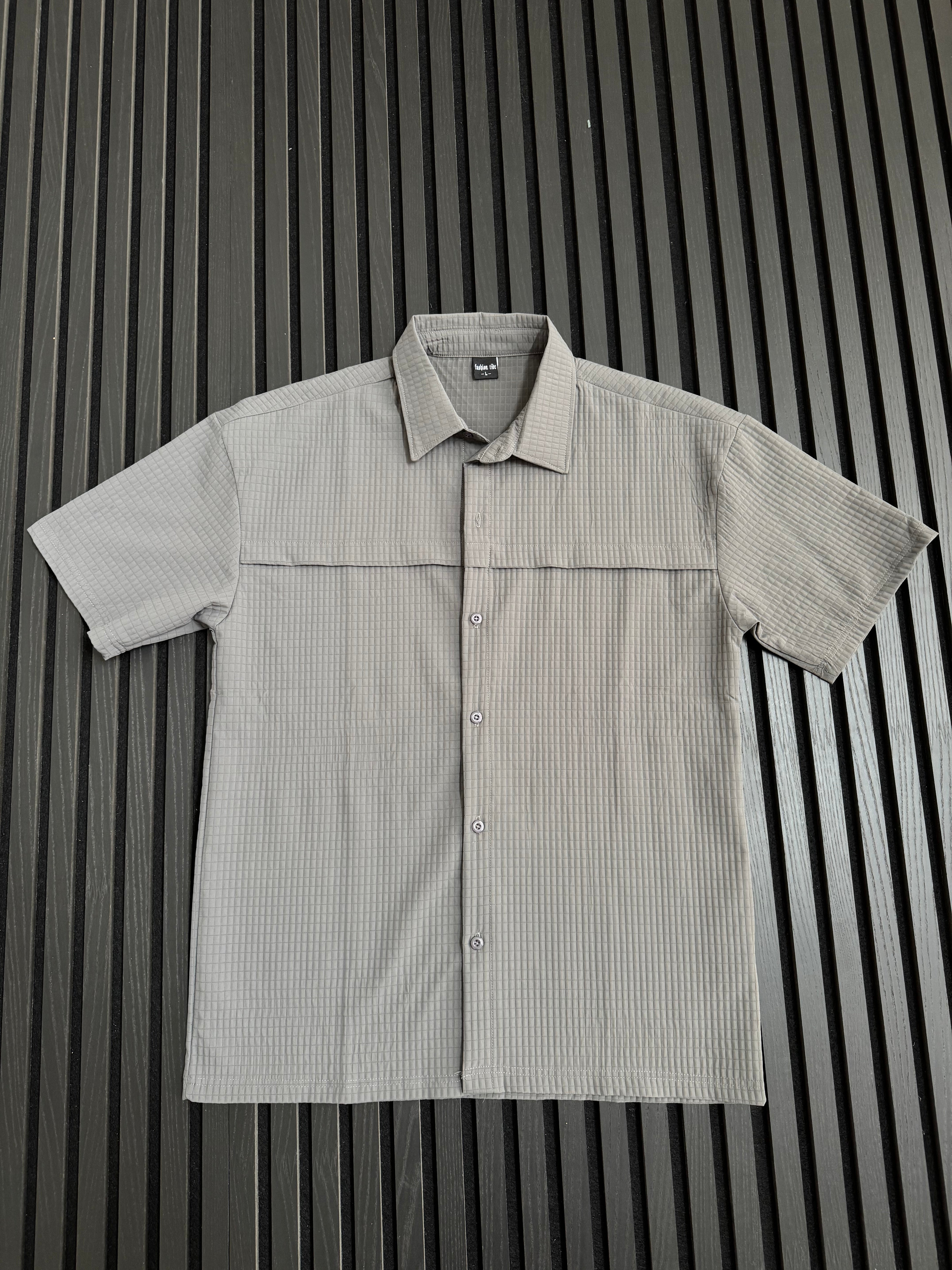Textured Resort Shirt & Shorts Set